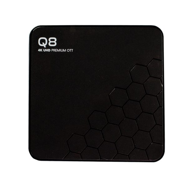 Xsarius Q8 V2 - 4K Premium Android IPTV Streamer bovenkant