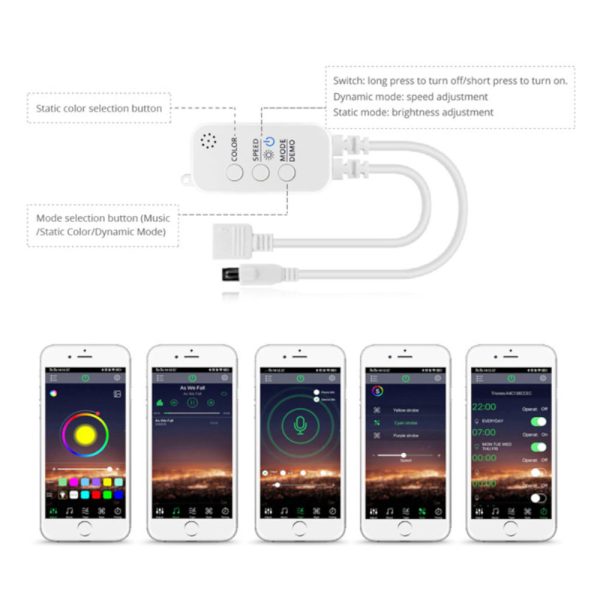 Xidio BT Smart Home Bluetooth LEDstrip 5 meter pakket