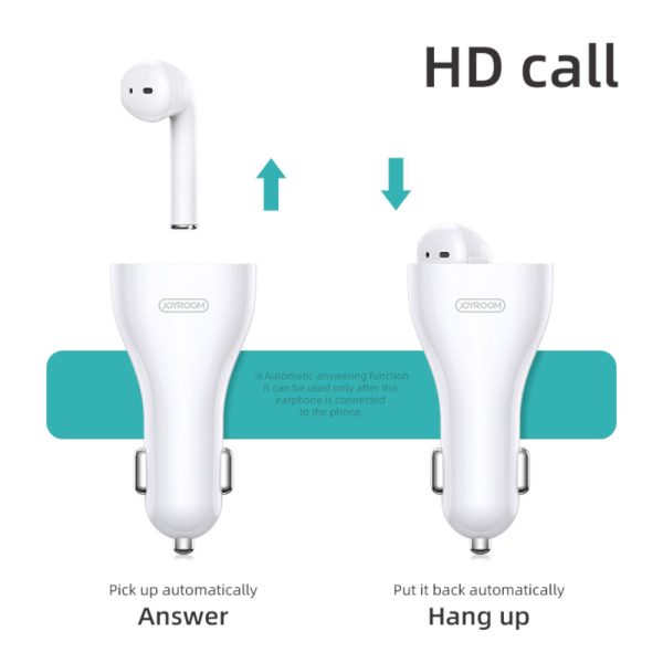 Joyroom Auto USB-adapter met draadloze ear bud