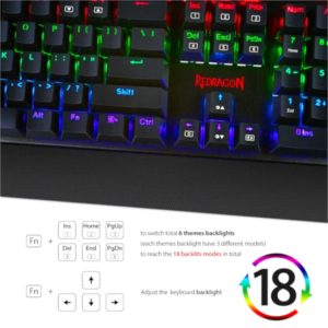 Redragon Kala K557 RGB Gaming Toetsenbord - Afbeelding 4