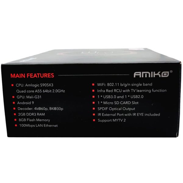 Amiko A9 IPTV Box specs
