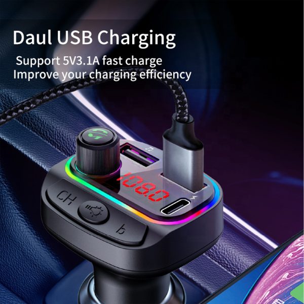 c15 FM transmitter dual charger