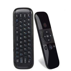Air mouse M8 met voice mini toetsenbord voor en achterkant