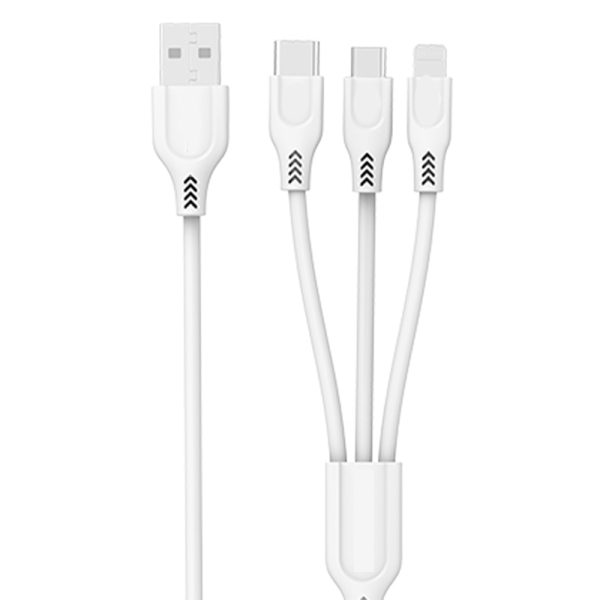 Slimtron 3-in-1 USB kabel wit