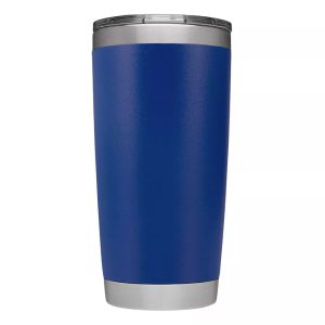 color koffiebeker blauw rvs