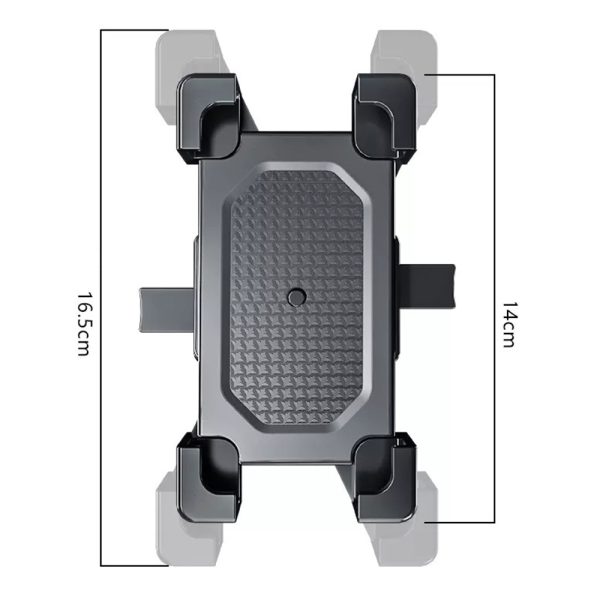 Fietshouder achterkant afmeting