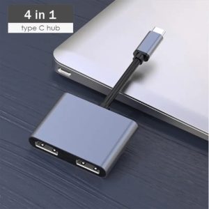 Slimtron 4 in 1 docking station usb-c 2x hdmi