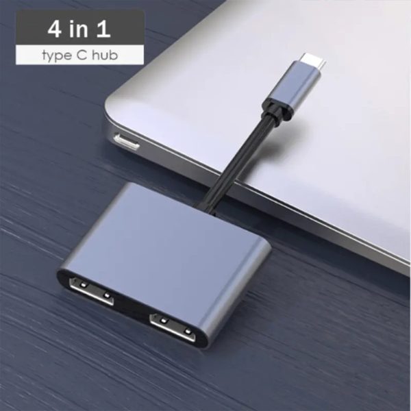 Slimtron 4 in 1 docking station usb-c 2x hdmi