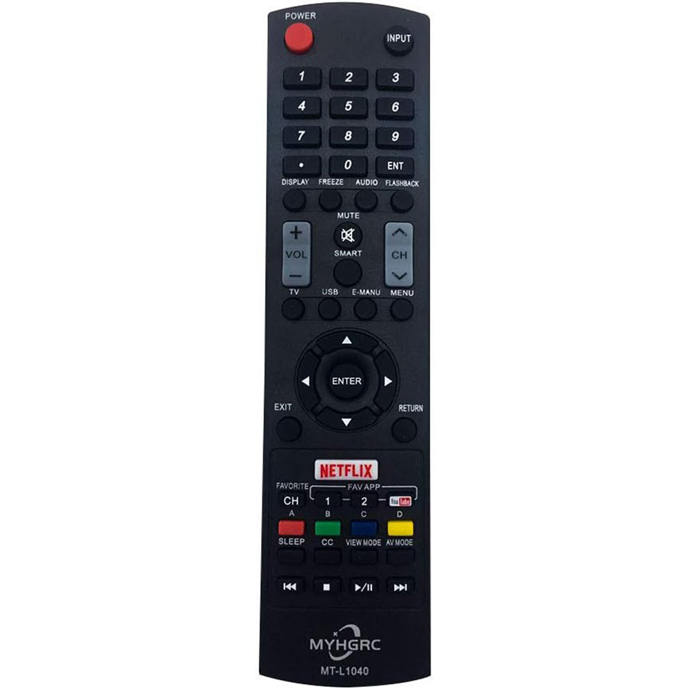 Algemene vervangende tv-afstandsbediening compatibel met Sharp Aquos UHD 4K Freeview LED