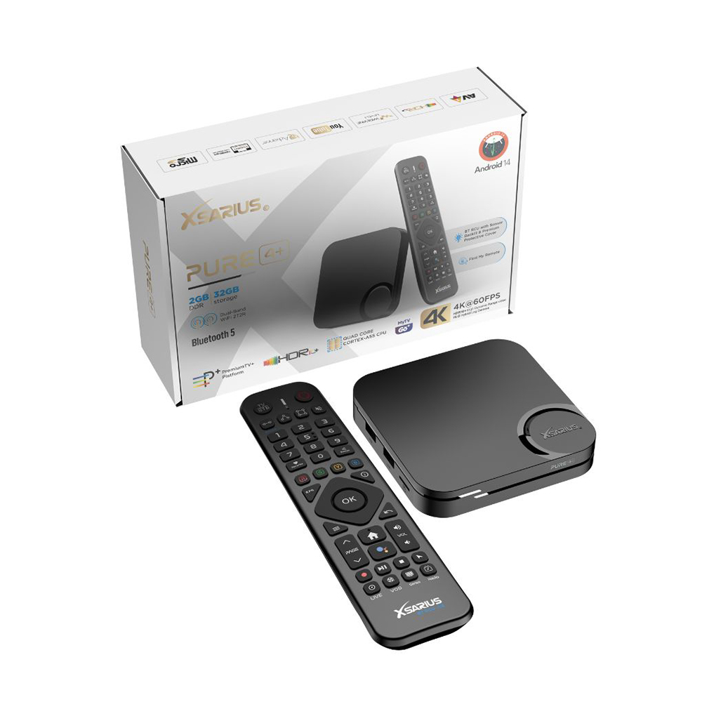 Xsarius Pure 4+ Plus UHD Mediastreamer – BT EDition