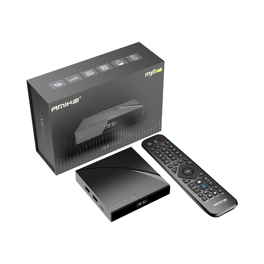 Amiko A14 Gold – Android Media streamer – Android 14