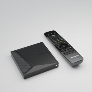 Formuler Z12 Pro met Bluetooth-afstandsbediening in perspectief