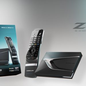 Formuler Z12 Ultra SE productoverzicht met Bluetooth-afstandsbediening