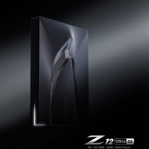 Slank zijaanzicht van de Formuler Z12 Ultra SE mediaspeler